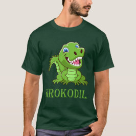 dunkelgrünes Krokodil T Shirt