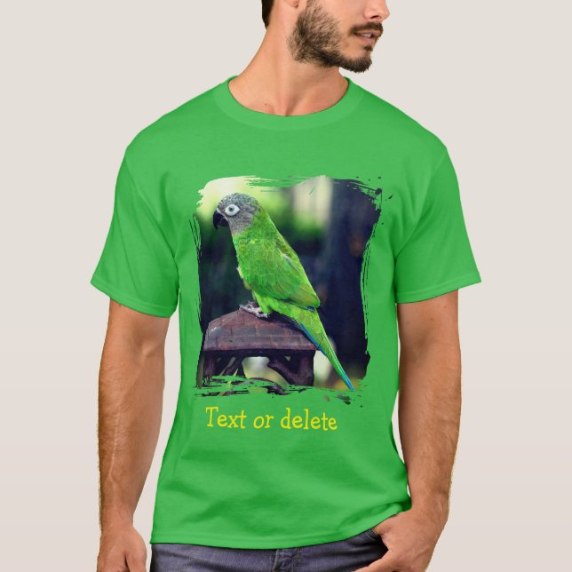 Dunkelhuvad Conure Papegoja Personlig T Shirt (Framsida)