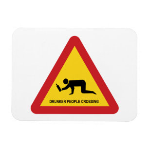 DUNKEN MÄNNISKOR SOM KRYSSERAR TRAFIKSIGN MAGNET