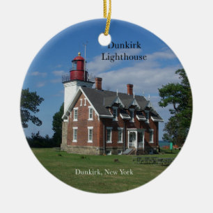 Dunkerque fyr-ornament julgransprydnad keramik
