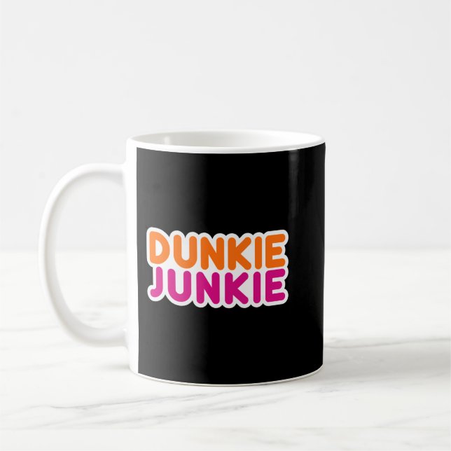 Dunkie Junkie - Funny Coffee Älskare Gift Pullover Kaffemugg (Vänster)