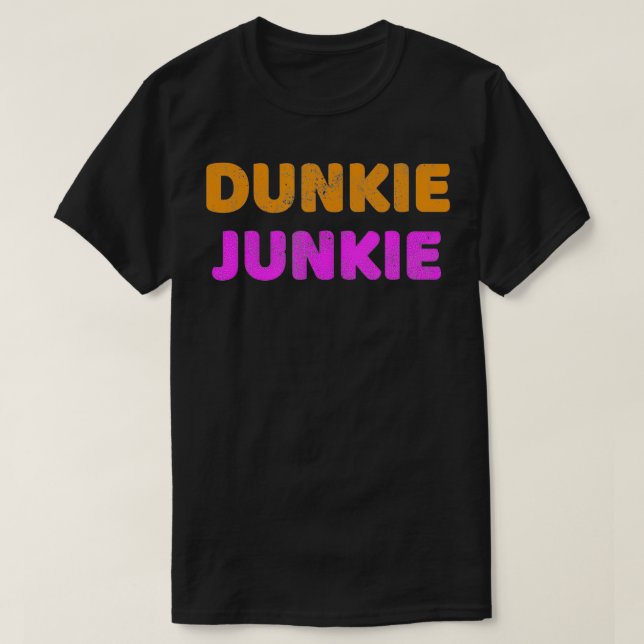 Dunkie Junkie Kärlek Funny Coffee Novelty Vin T Shirt (Design framsida)
