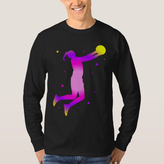 Dunking basketball player basket  basketball playe t shirt (Framsida)