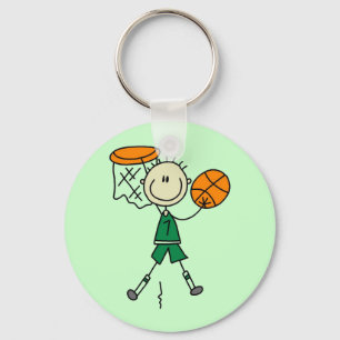 Dunking Boys Basketball Tshirts och Gifts Nyckelring
