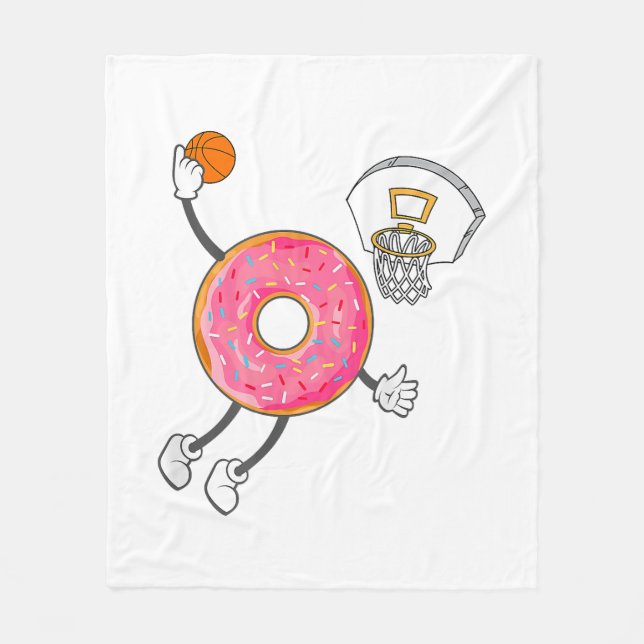 Dunking Donut Hål Food Champ Fleecefilt (Framsidan)