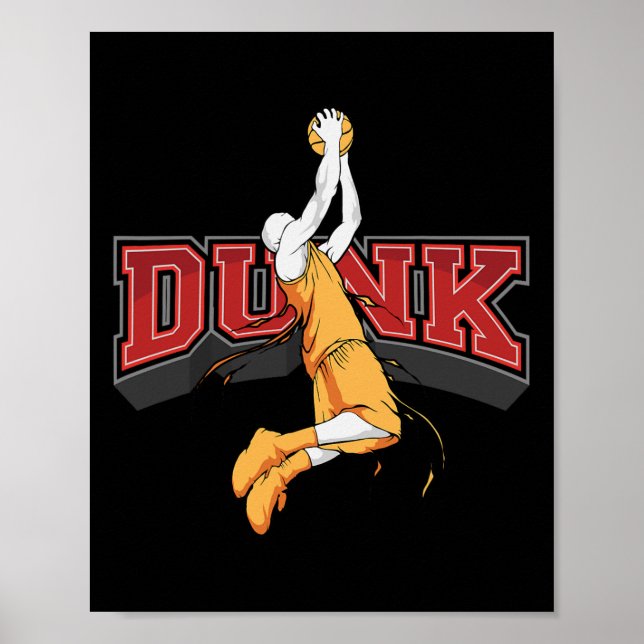Dunking Dunk Bysketbyll Poster (Framsidan)