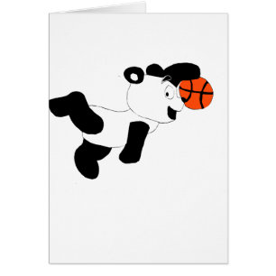 Dunking Panda för tecknadSlam Hälsningskort