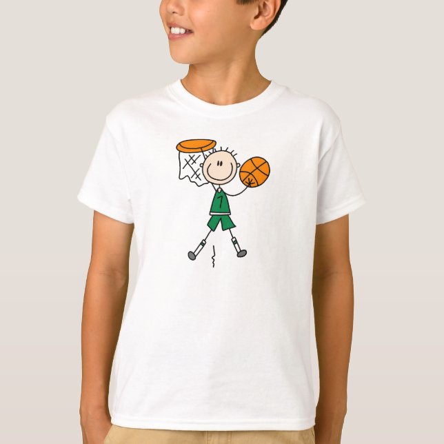 Dunking pojkebasketskjorta t-shirt (Framsida)
