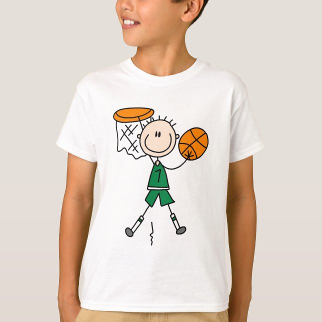 Dunking pojkebasketTshirts och gåvor T Shirt (Framsida)