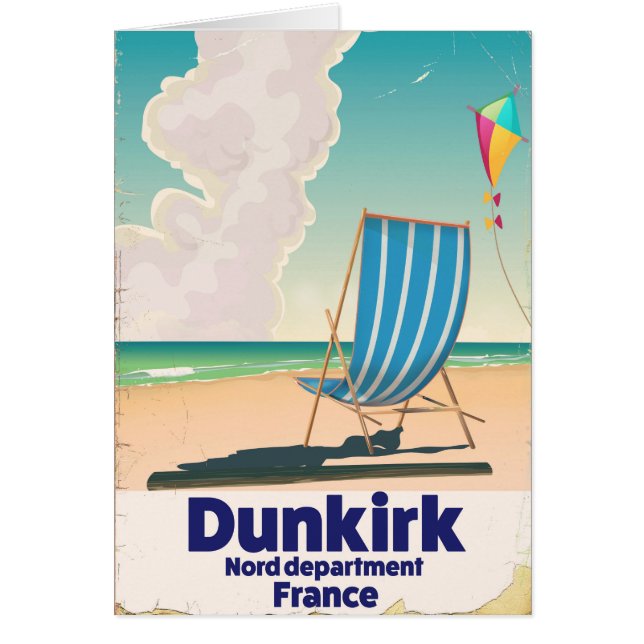 Dunkirk Beach-resemalja Hälsningskort (Framsidan)