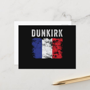 Dunkirk Frankrike Flagga Fransk Souvenir Vykort
