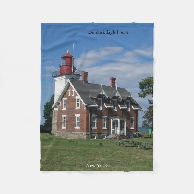 Dunkirk Lighthouse fleece filt (Framsidan)