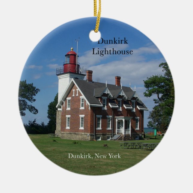 Dunkirk Lighthouse-ornament Julgransprydnad Keramik (Framsidan)