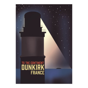 Dunkirk Lighthouse-reseaffisch. Fototryck