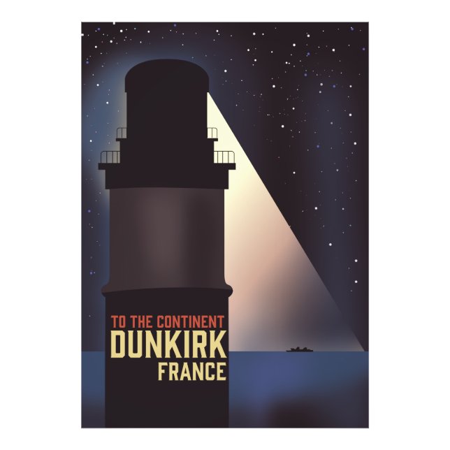 Dunkirk Lighthouse-reseaffisch. Fototryck (Framsidan)