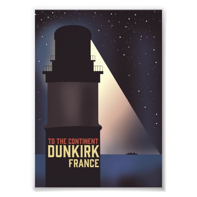Dunkirk Lighthouse reseaffisch. Jättekaffemugg Fototryck (Framsidan)