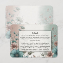 Dunkla kronblad och mjuk serenitet Blommig bröllop Tilläggskort
