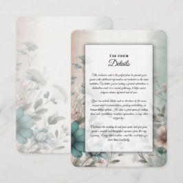 Dunkla kronblad och mjuk stillhet Blommig bröllop Tilläggskort