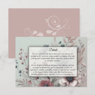 Dunkla kronblad och mjuk stillhet Blommig Tilläggskort
