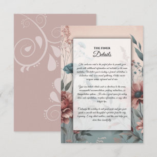 Dunkla kronblad och mjuk stillhet Blommig Tilläggskort