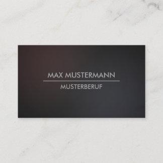 Dunkle minimalistische moderne Visitenkarten Visitkort