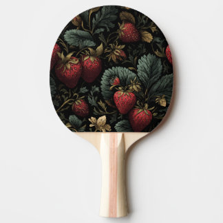 Dunkles Erdbeermuster – Ping Pong Paddle Pingisracket