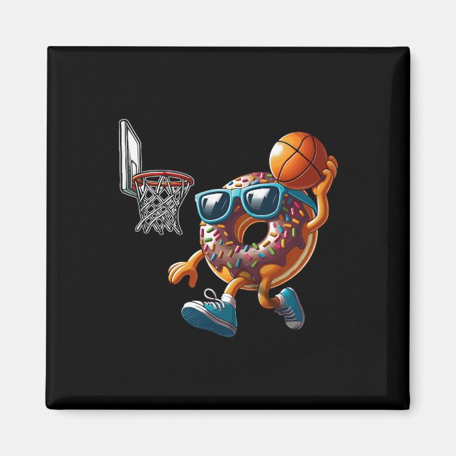 Dunkning Munkhål Mat Champ Sketll Spel Sport Pl Magnet (Framsidan)