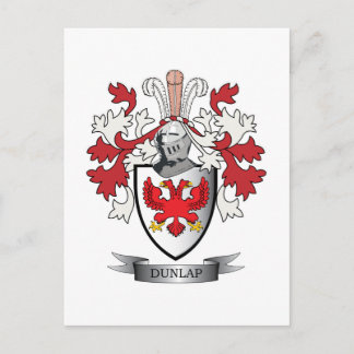 Dunlap Family Crest Jackar av Arm Vykort
