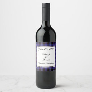 Dunlap Scottish Bröllop Vin-etikett Vinflaska Etikett