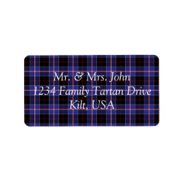 Dunlap Tartan Label Adressetikett