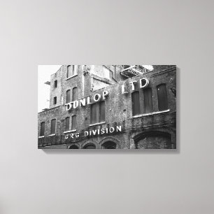 Dunlop fabrik canvastryck