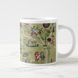 Dunlop Karta av Shakespeare Land, England Jumbo Mugg