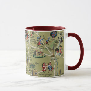 Dunlop Karta av Shakespeare Land, England Mugg