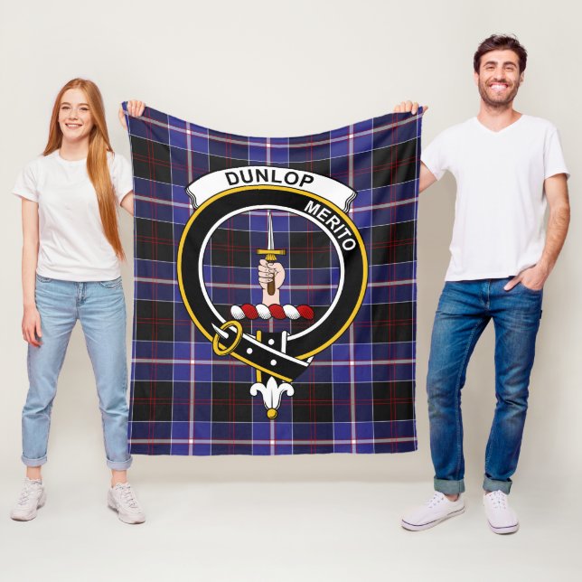 Dunlop Klans moderna tartanrutiga mönster Fleecefilt (På plats)
