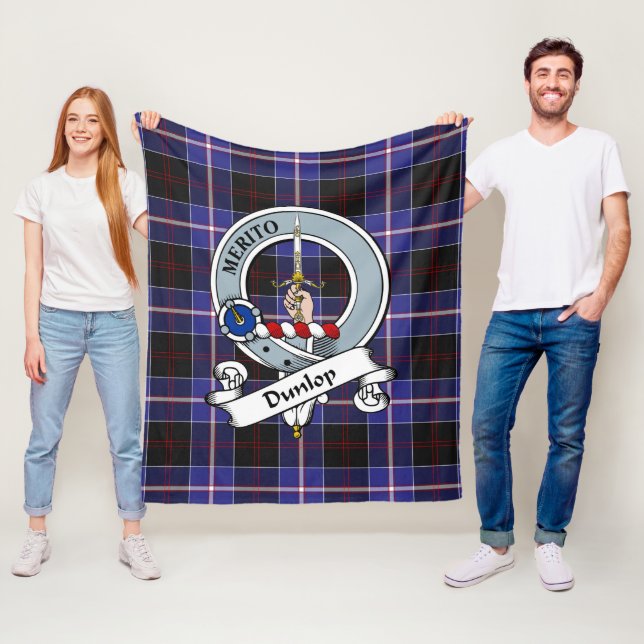 Dunlop Modern Clanmärke Tartan Rutig Fleecefilt (På plats)