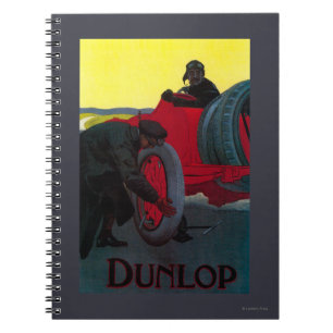 Dunlop Vintage AffischEuropa Anteckningsbok Med Spiral