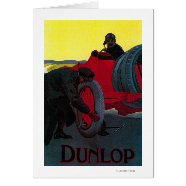 Dunlop Vintage PosterEurope Hälsningskort (Framsidan)