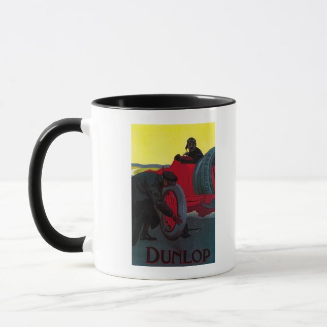 Dunlop Vintage PosterEurope Mugg (Vänster)