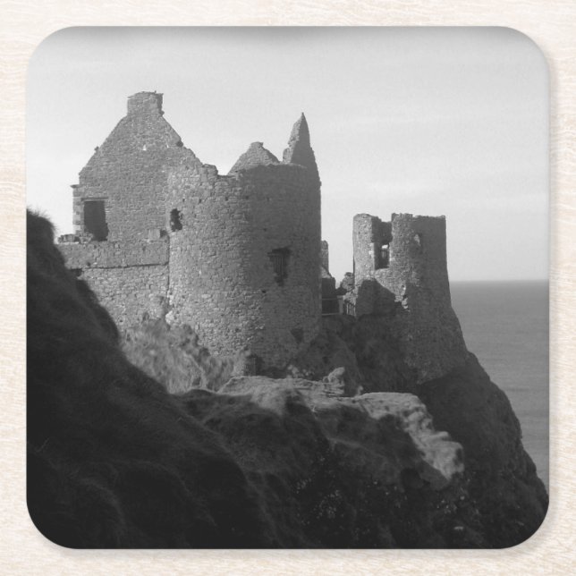 Dunluce Castle Northern Ireland Underlägg Papper Kvadrat (Framsidan)