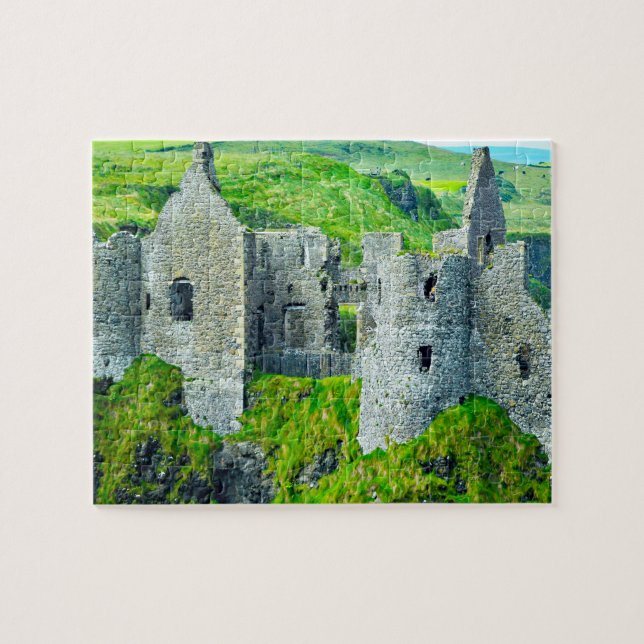 Dunluce slott Antrim Irland Pussel (Horisontell)