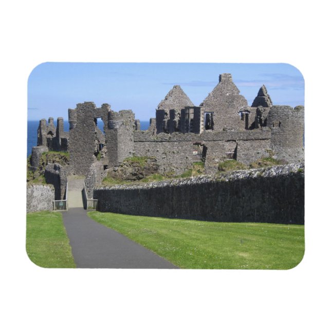 Dunluce slott nära Bushmills och Portrush, 2 Magnet (Horisontell)