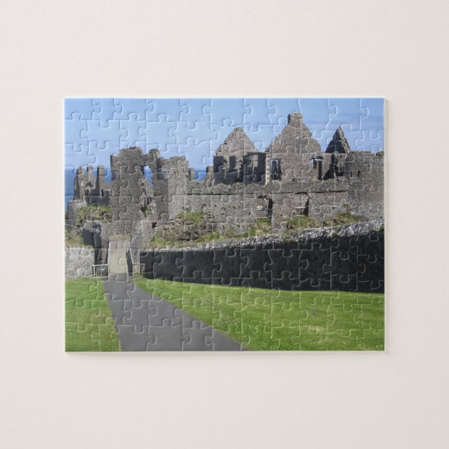 Dunluce slott nära Bushmills och Portrush, 2 Pussel (Horisontell)
