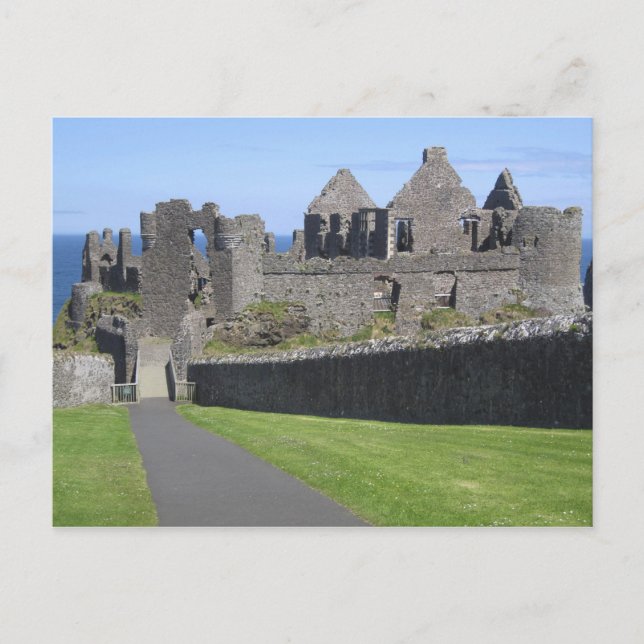 Dunluce slott nära Bushmills och Portrush, 2 Vykort (Framsida)