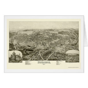 Dunmore panorama- karta för PA - 1892 Hälsningskort