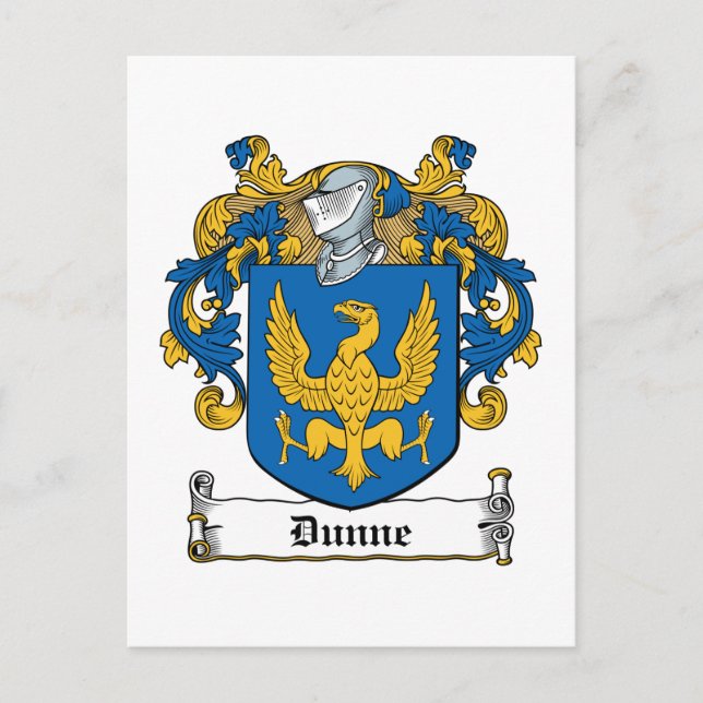Dunne Family Crest Vykort (Framsida)