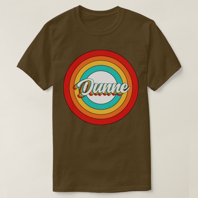 Dunne Namn Shirt Vintage Dunne Circle T Shirt (Design framsida)