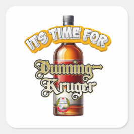 Dunning Kruger Sticker Fyrkantigt Klistermärke