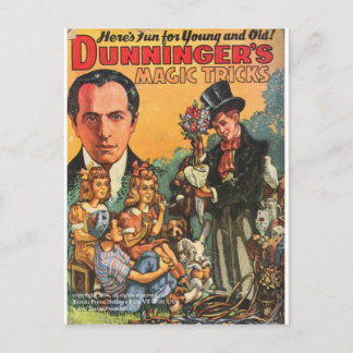 DUNNINGER PULP MAGAZINE COVER VYKORT