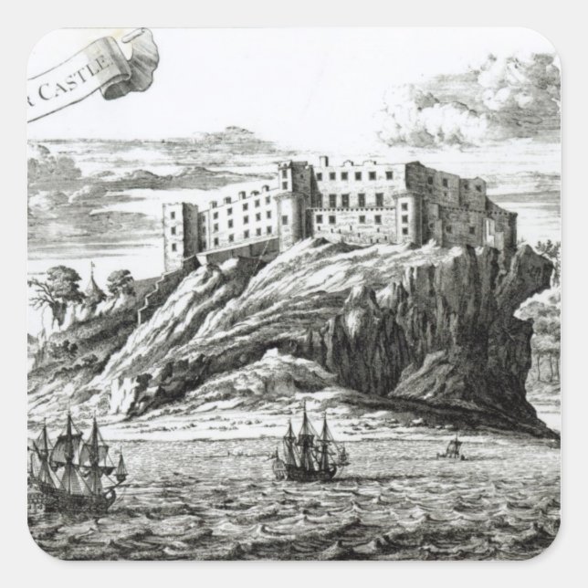 Dunnottar Castle Fyrkantigt Klistermärke (Framsida)