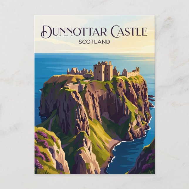 Dunnottar slott Skottland Vykort (Framsida)